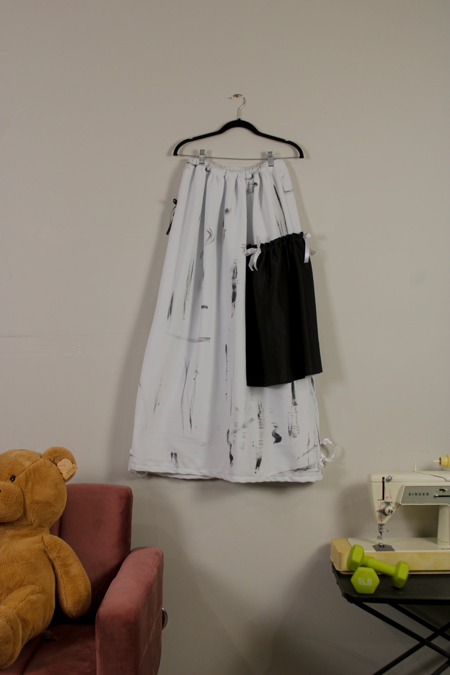 "Checkmate" Multi-Layered Gathered Bow Skirt