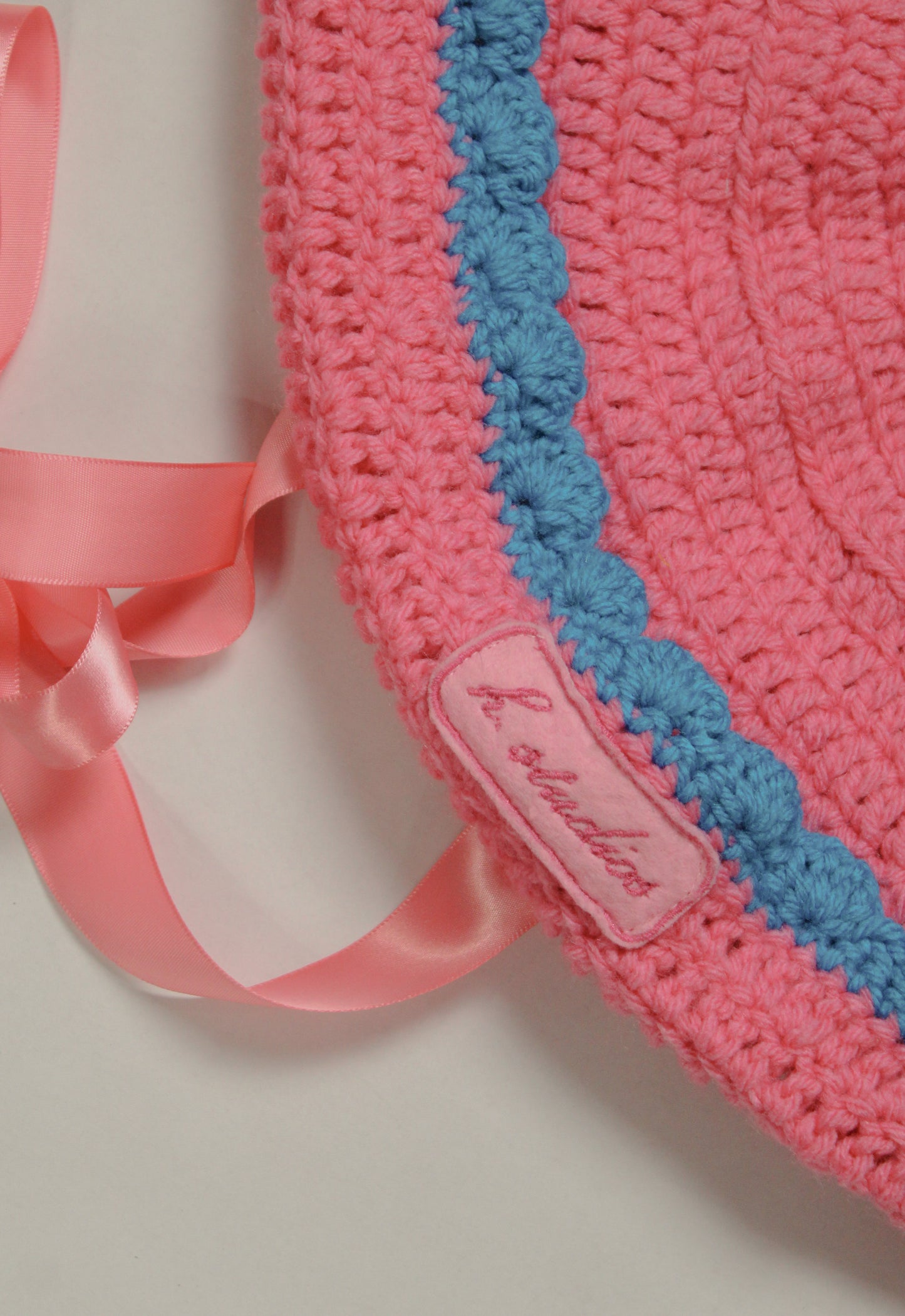 "Little Lamb" Crocheted Sailor/Bucket Hat in "Candy Store" (2-Ways to Wear)
