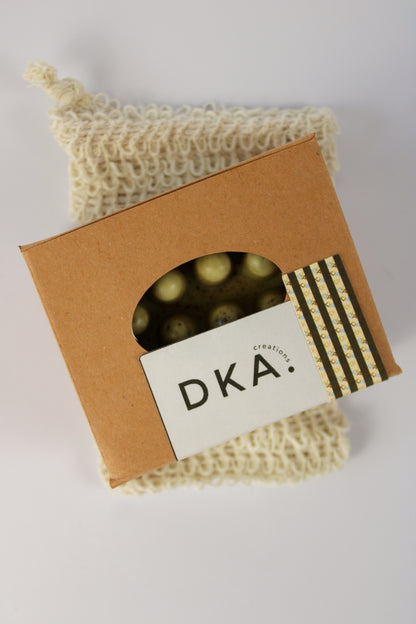 "Lemon Matcha" Natural Round Soap Bar