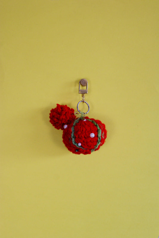 Tomato Pin Cushion Crocheted Bag & Phone Charm