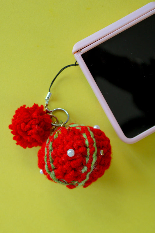 Tomato Pin Cushion Crocheted Bag & Phone Charm