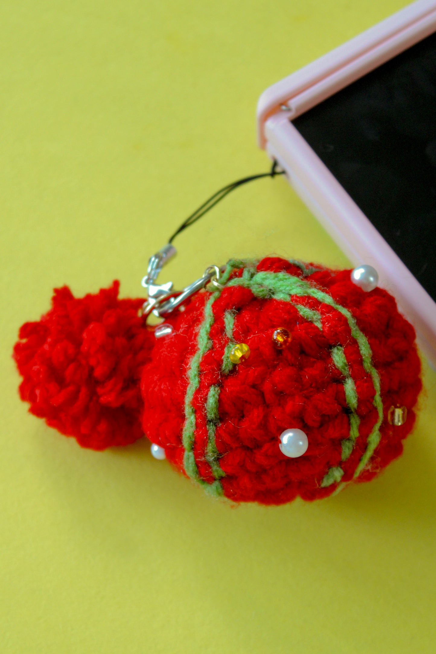 Tomato Pin Cushion Crocheted Bag & Phone Charm