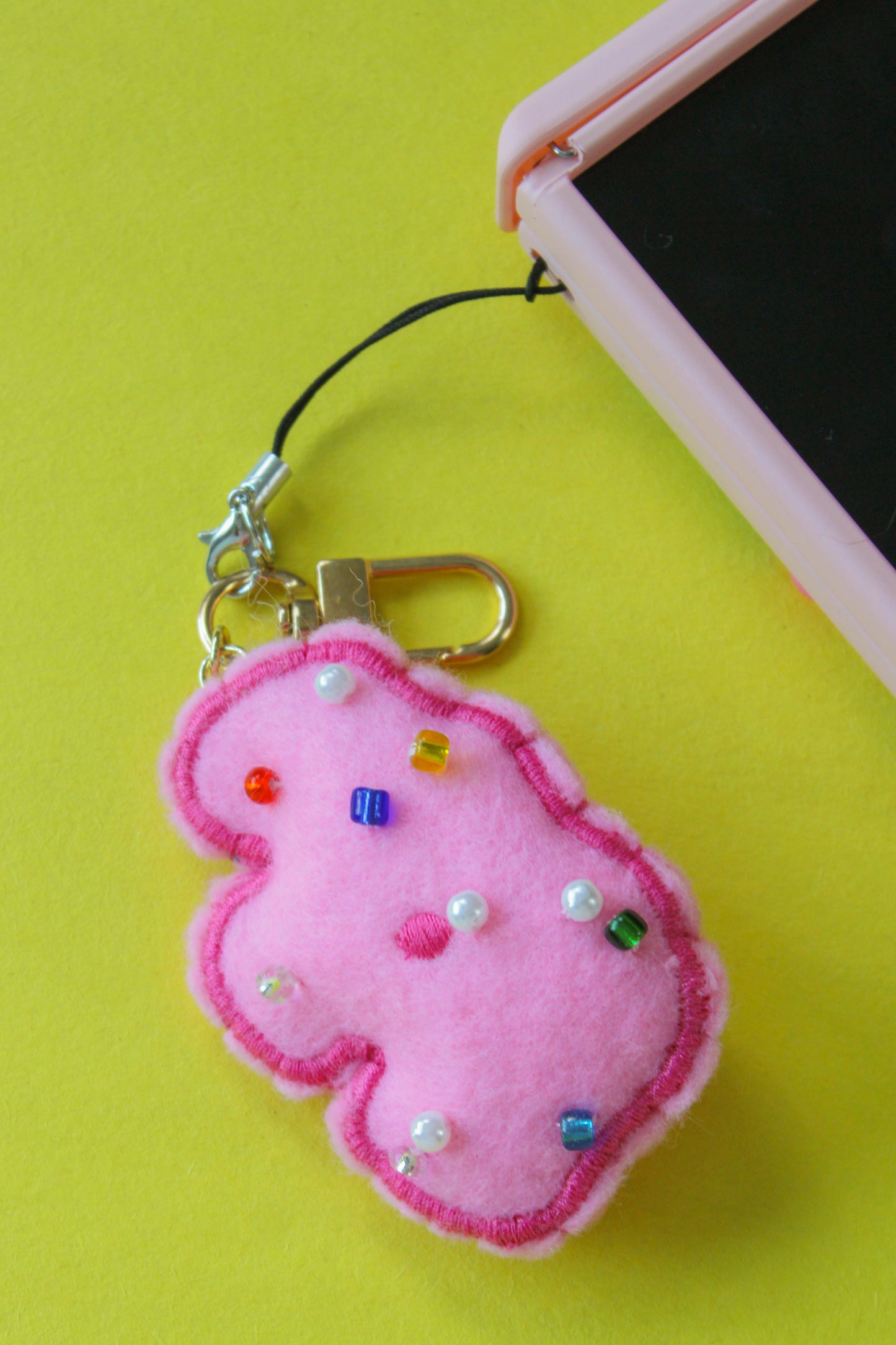 Frosted Animal Cracker Bag Charm