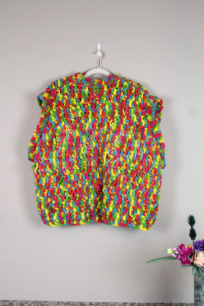 “ Cereal” Oversized Crocheted Shirt