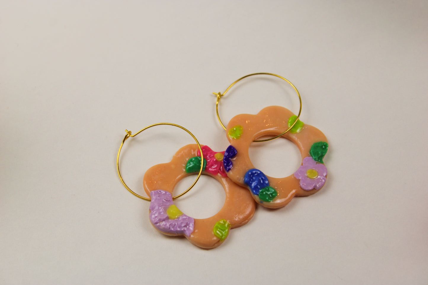 “Lady” Flower Hoop Earrings