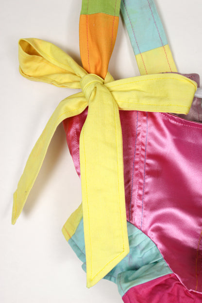 “Dina” Color-blocked Bow Corset