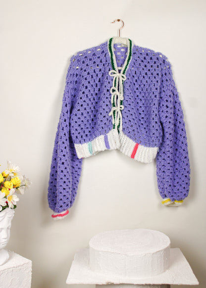 "Wilber" Crocheted Tennis Warm-Up Jacket