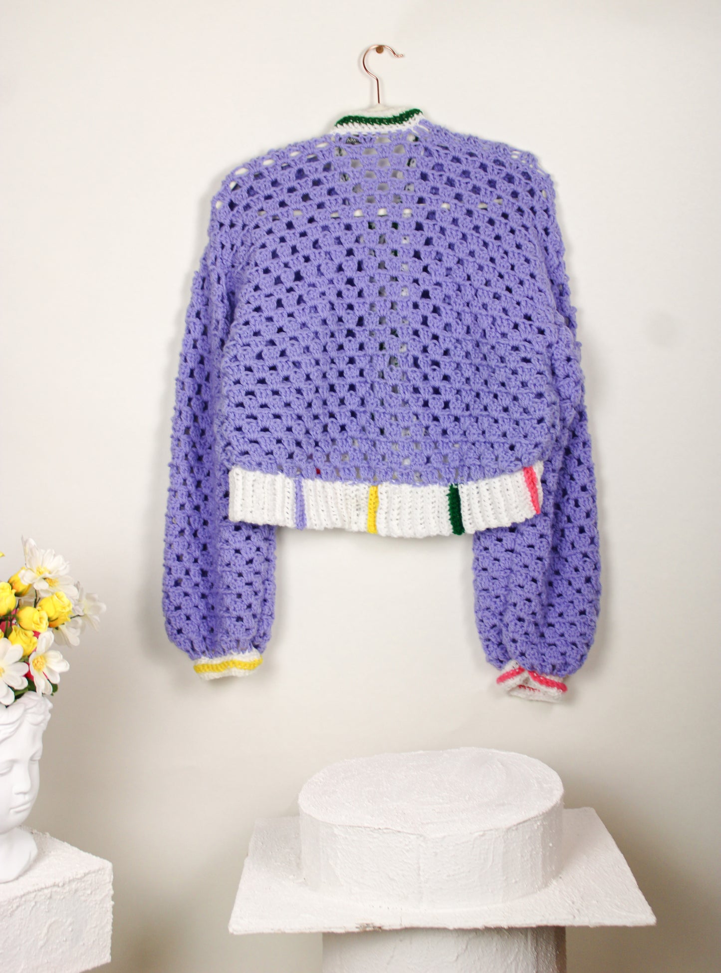 "Wilber" Crocheted Tennis Warm-Up Jacket