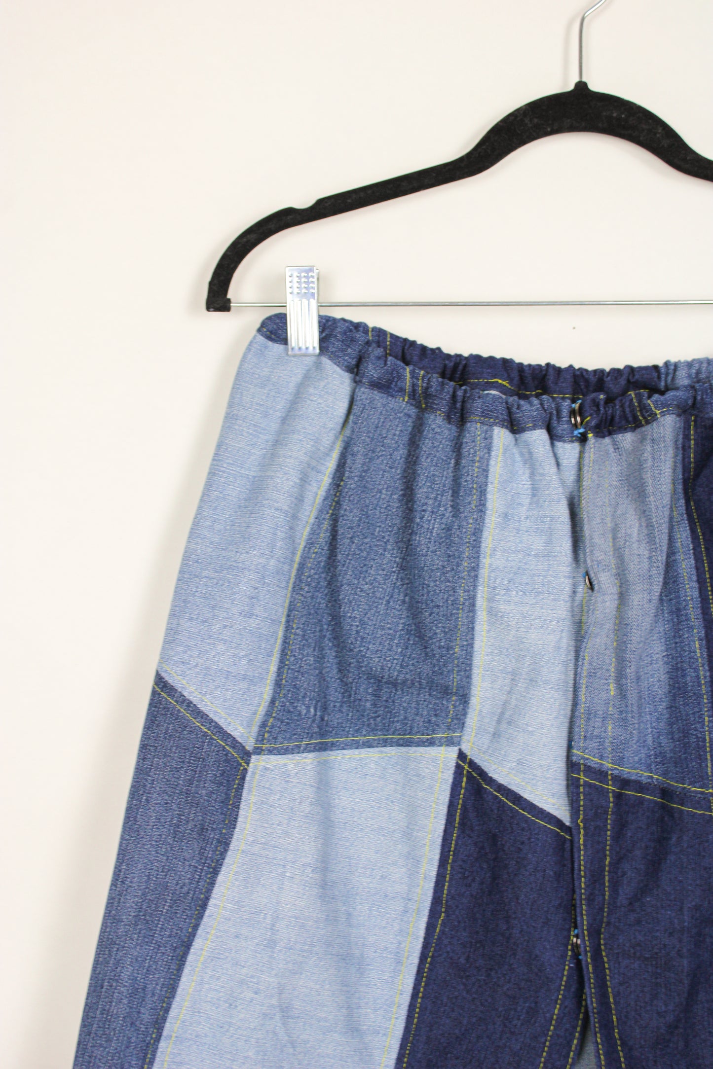 “My-My” Patchwork Denim Align Skirt