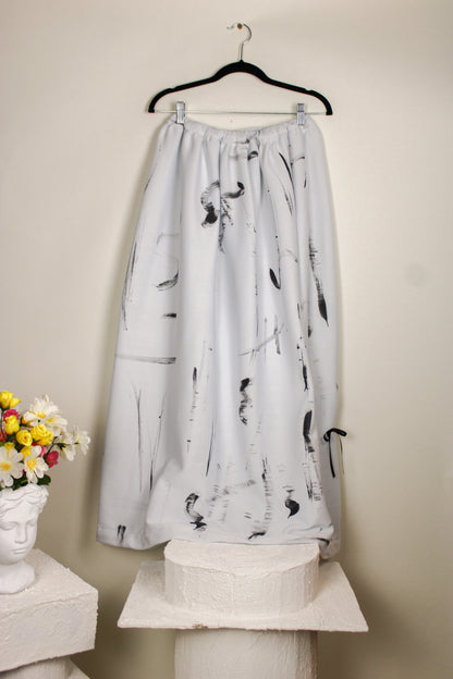 “Rogue” Long Ruffled Bow Skirt