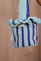 Market Bucket Bag - Blue Stripe - HAWWAA Studios