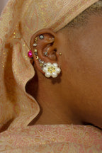 Daisy Beaded Studs Earrings - HAWWAA Studios