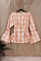 Pink Gingham Tie Top - HAWWAA Studios
