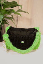 Grassy Shoulder Bag - Black - HAWWAA Studios