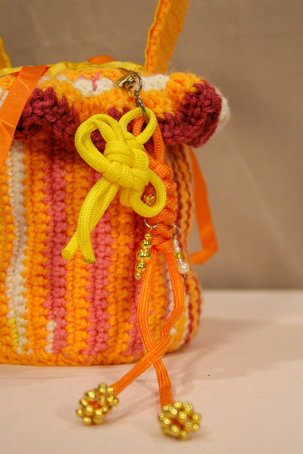 Beaded Cord Bag Charm - HAWWAA Studios