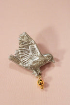 Chrome Dove Brooch - HAWWAA Studios