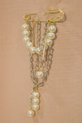 Ivory Safety Pin Brooch - HAWWAA Studios
