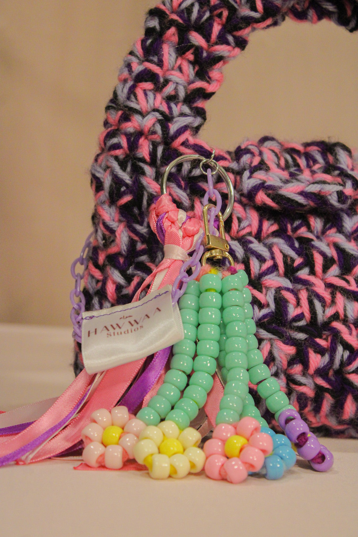 Beaded Bouquet Bag Charm - HAWWAA Studios
