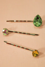 3-Pack Mystery Rhinestone Bobby Pins  - HAWWAA Studios