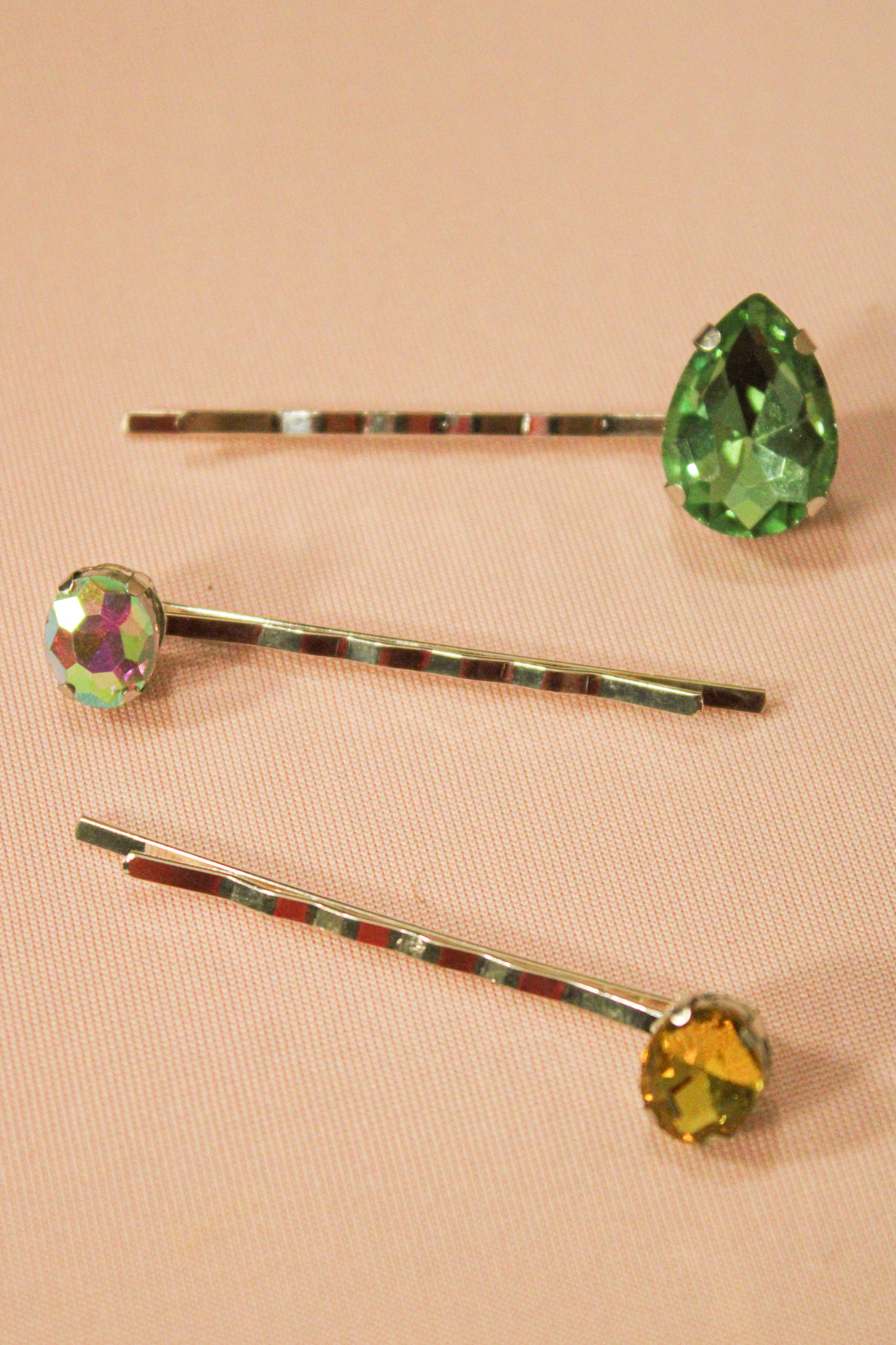 3-Pack Mystery Rhinestone Bobby Pins  - HAWWAA Studios