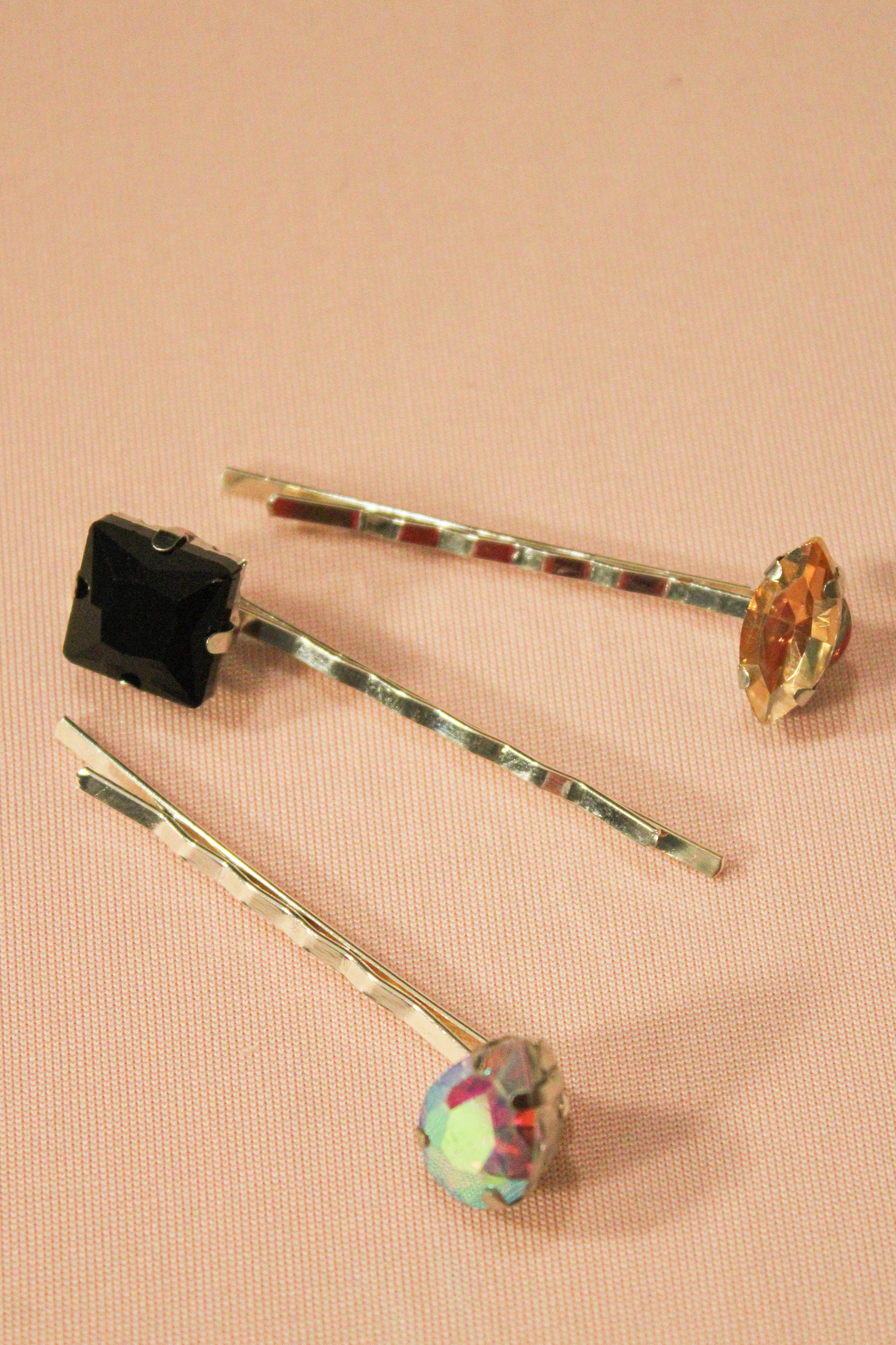 3-Pack Mystery Rhinestone Bobby Pins  - HAWWAA Studios