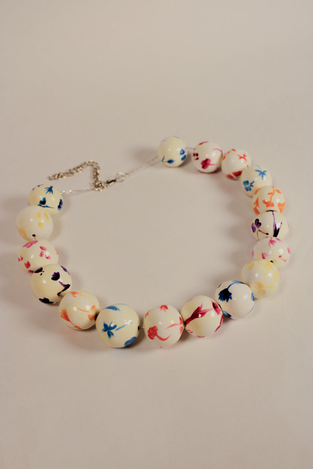 Toile de Jouy Beaded Necklace - HAWWAA Studios