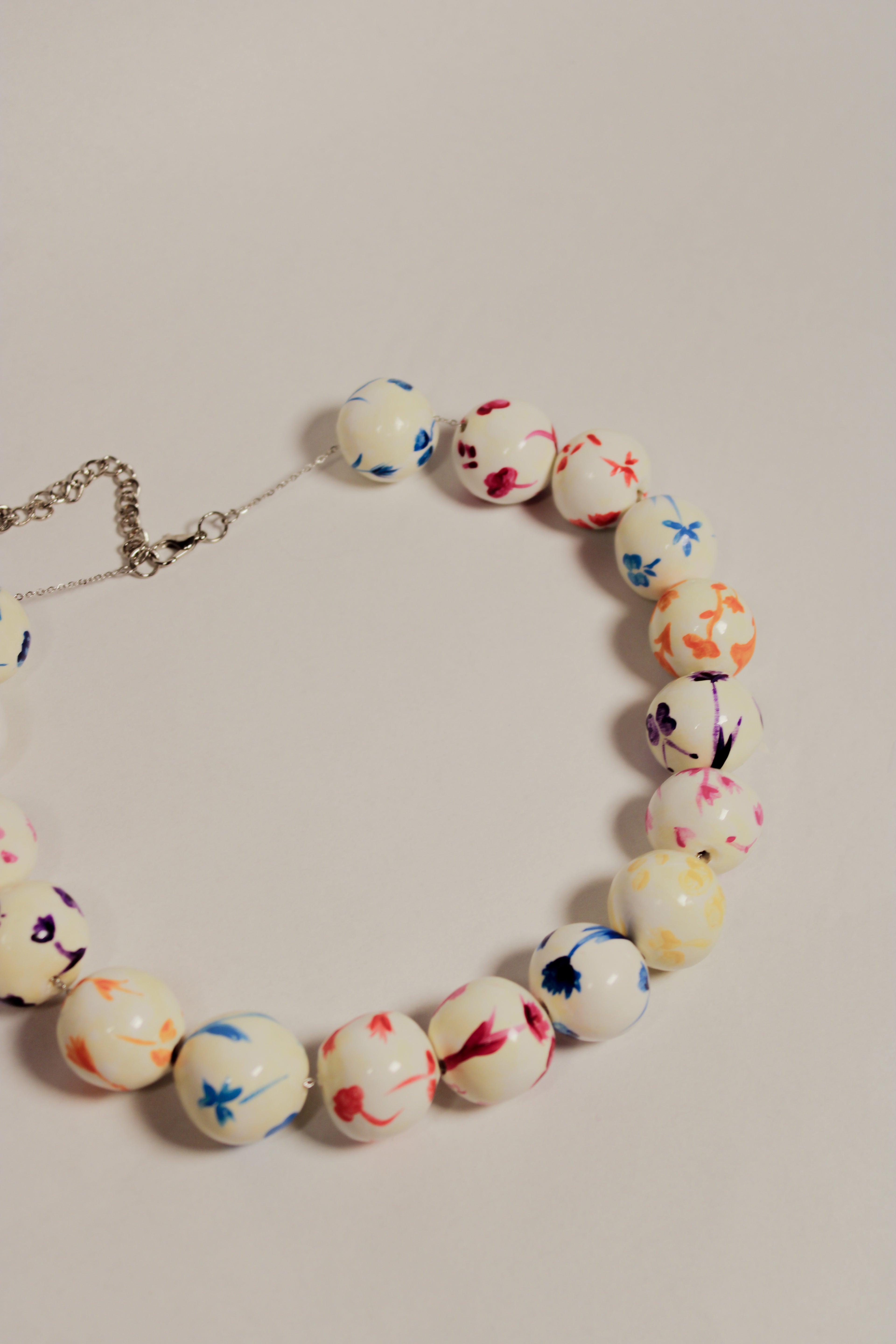 Toile de Jouy Beaded Necklace - HAWWAA Studios