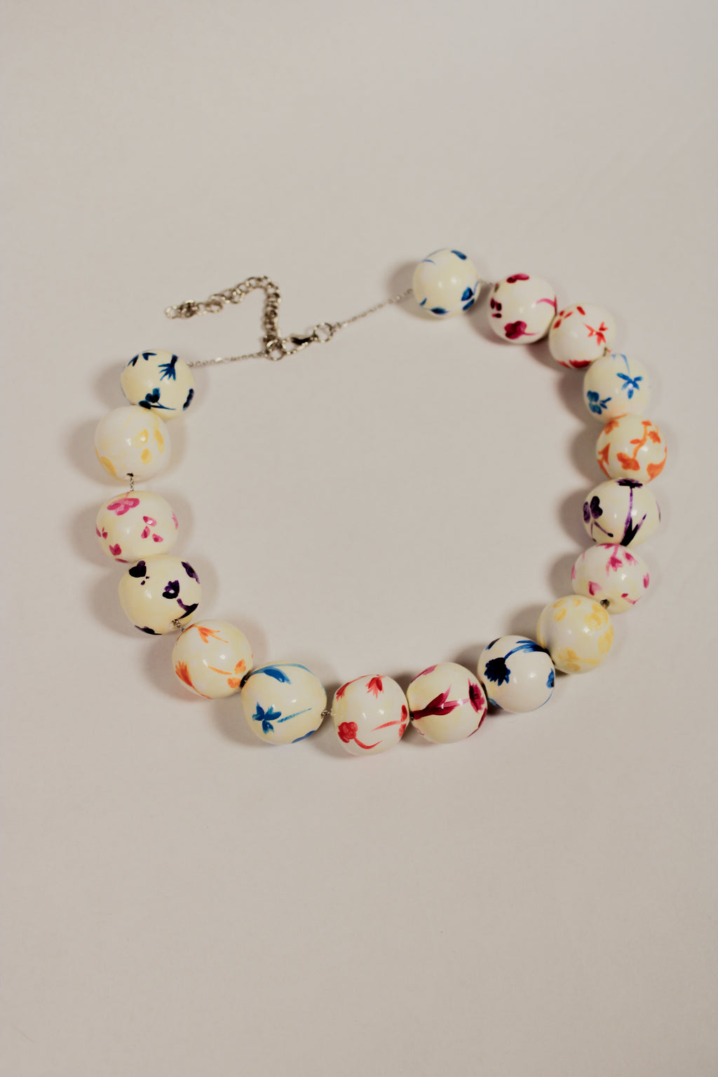 Toile de Jouy Beaded Necklace - HAWWAA Studios