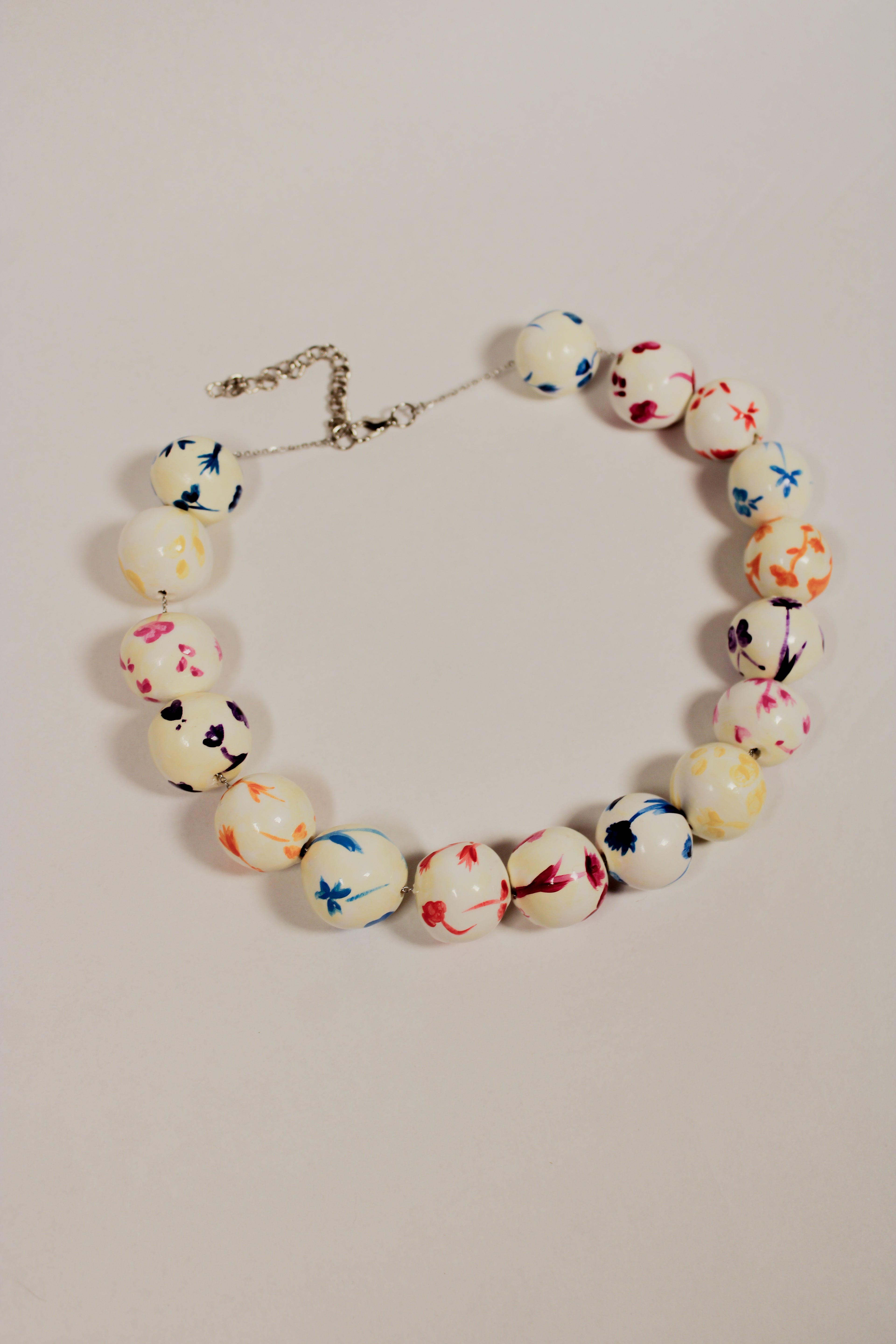 Toile de Jouy Beaded Necklace - HAWWAA Studios