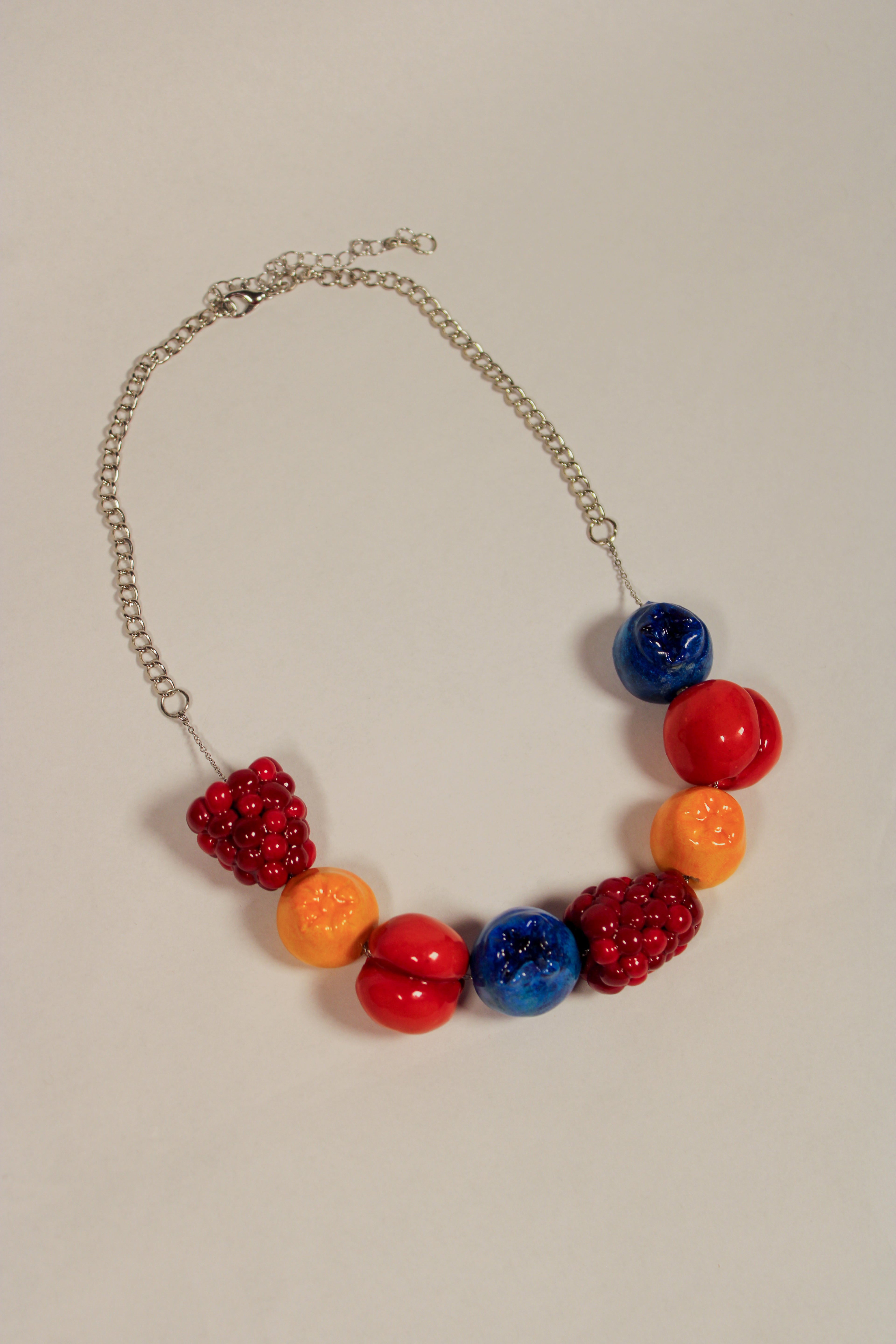 "Nature's Juice" Beaded Fruit Necklace - HAWWAA Studios