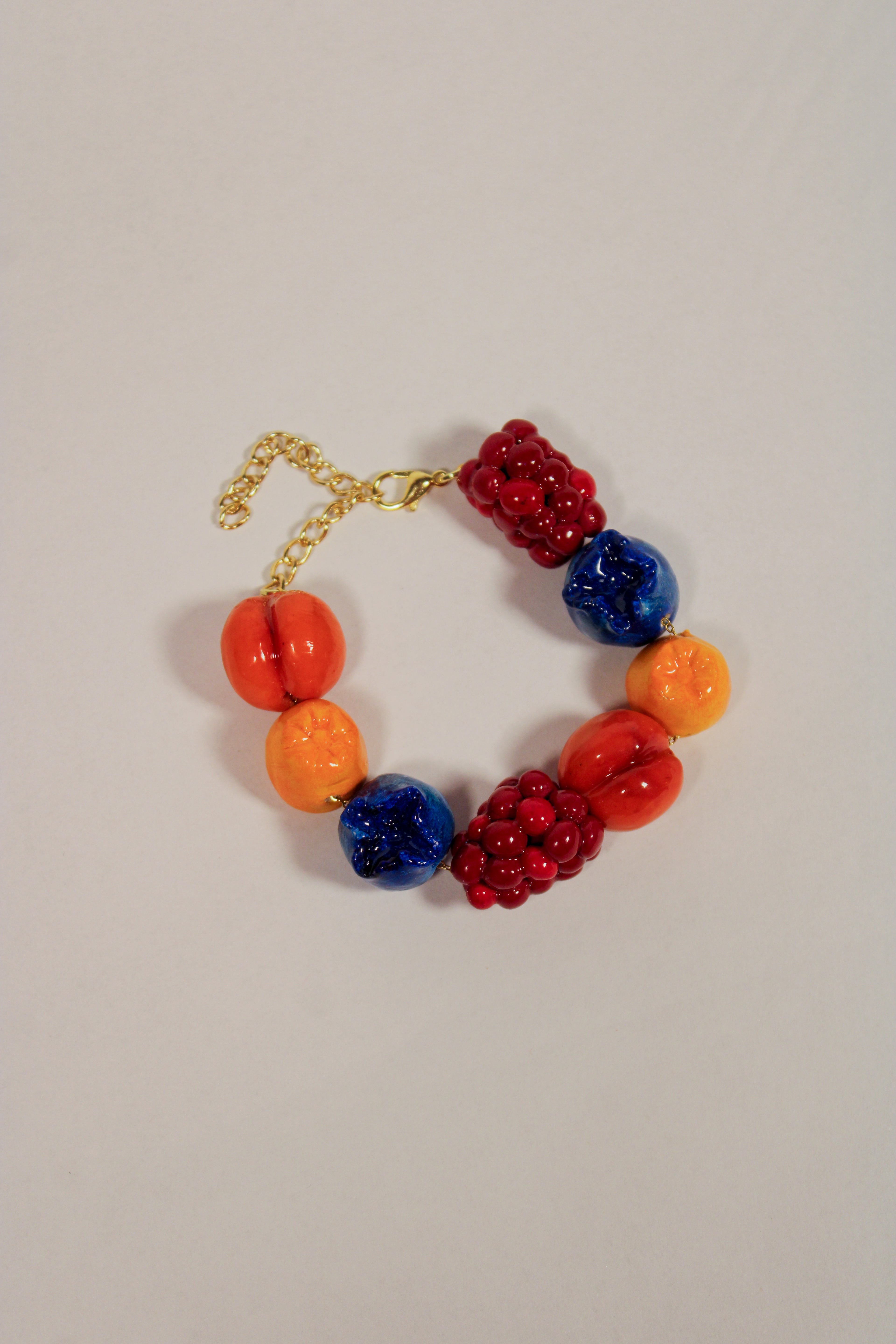 "Nature's Juice" Beaded Fruit Bracelet - HAWWAA Studios