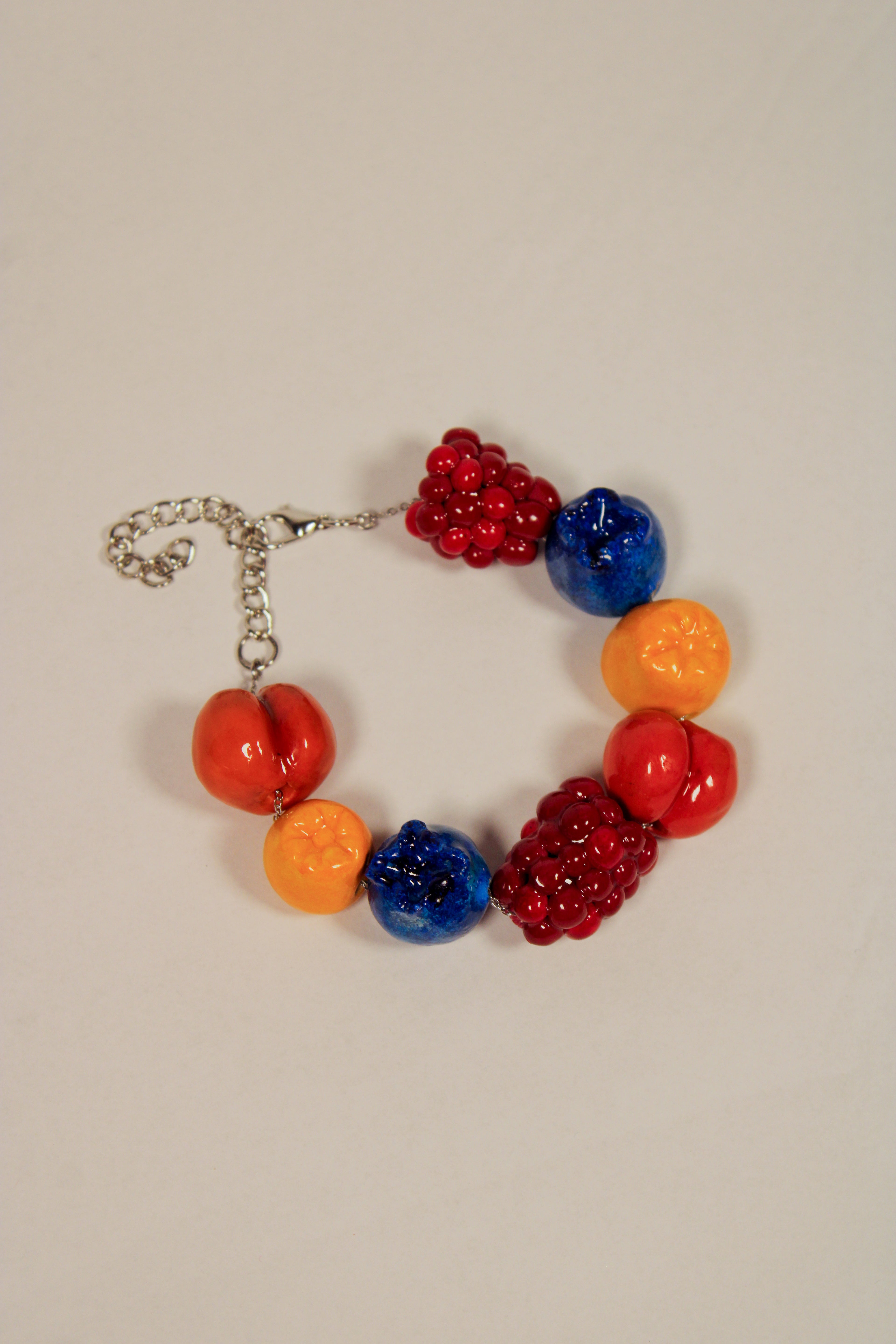 "Nature's Juice" Beaded Fruit Bracelet - HAWWAA Studios