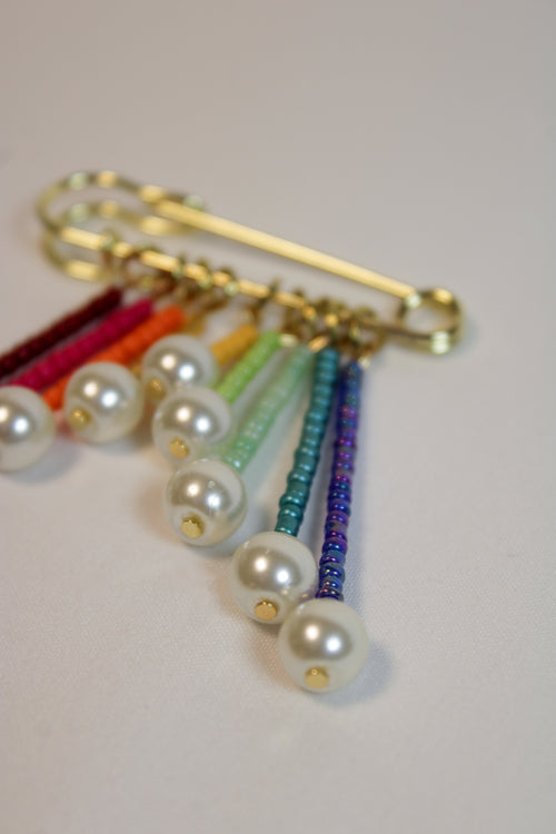Cascade Safety Pin Brooch - HAWWAA Studios
