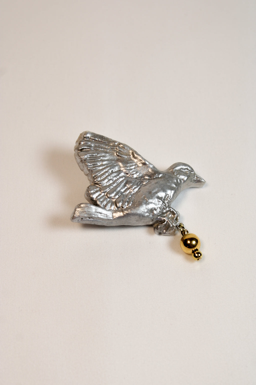 Chrome Dove Brooch - HAWWAA Studios