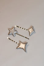 Shooting Star 3-Pack Chrome Bobby Pins - HAWWAA Studios