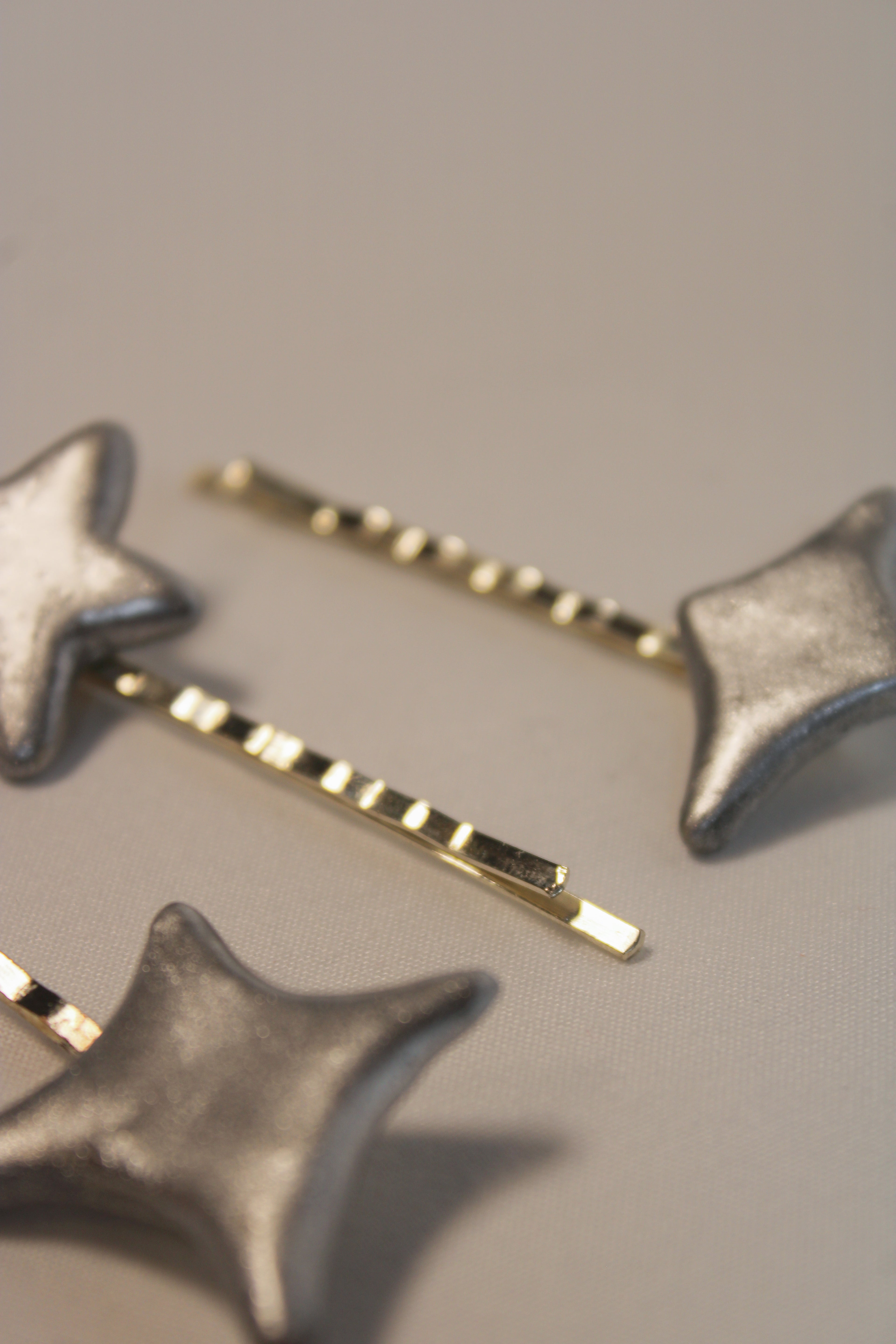 Shooting Star 3-Pack Chrome Bobby Pins - HAWWAA Studios