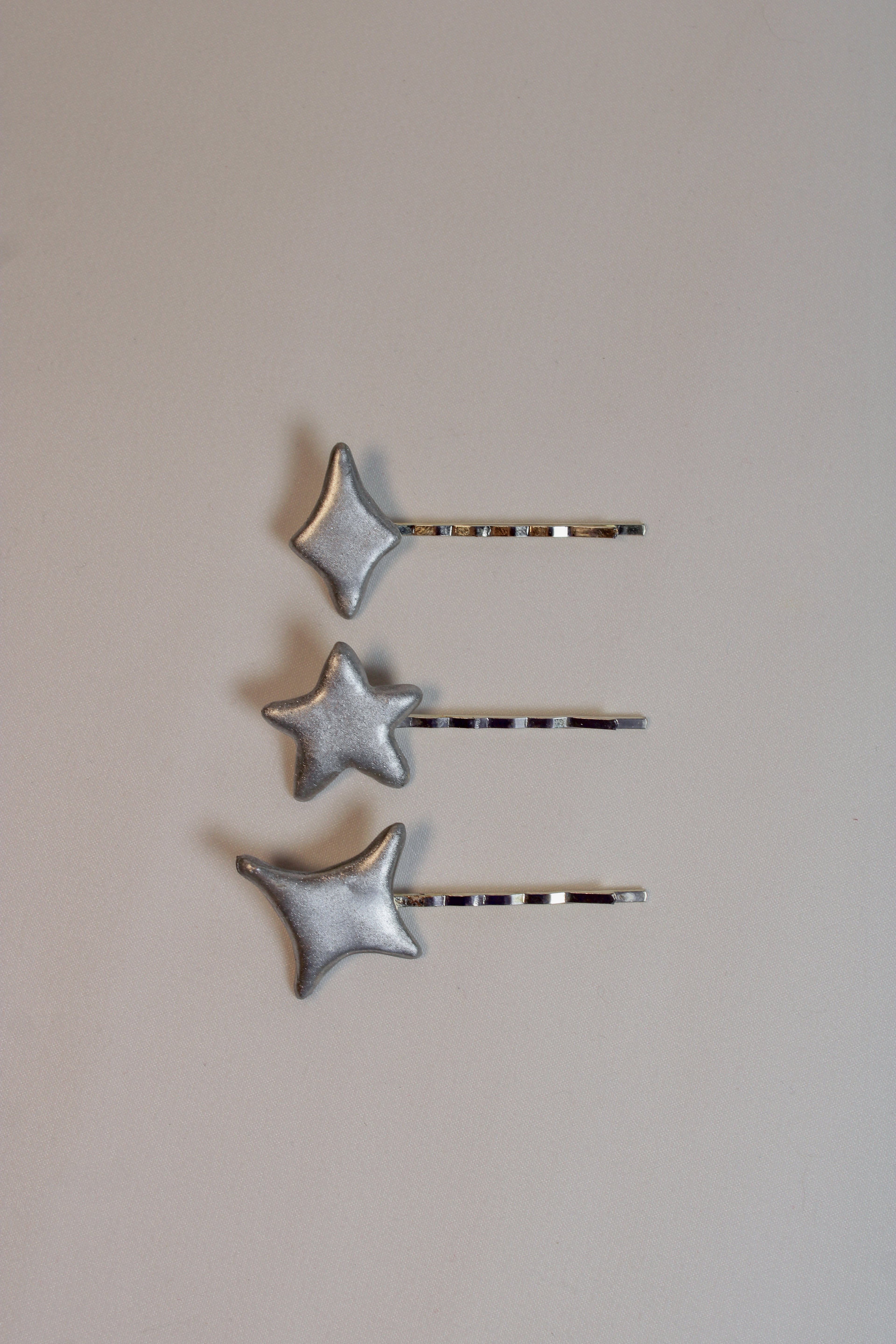 Shooting Star 3-Pack Chrome Bobby Pins - HAWWAA Studios