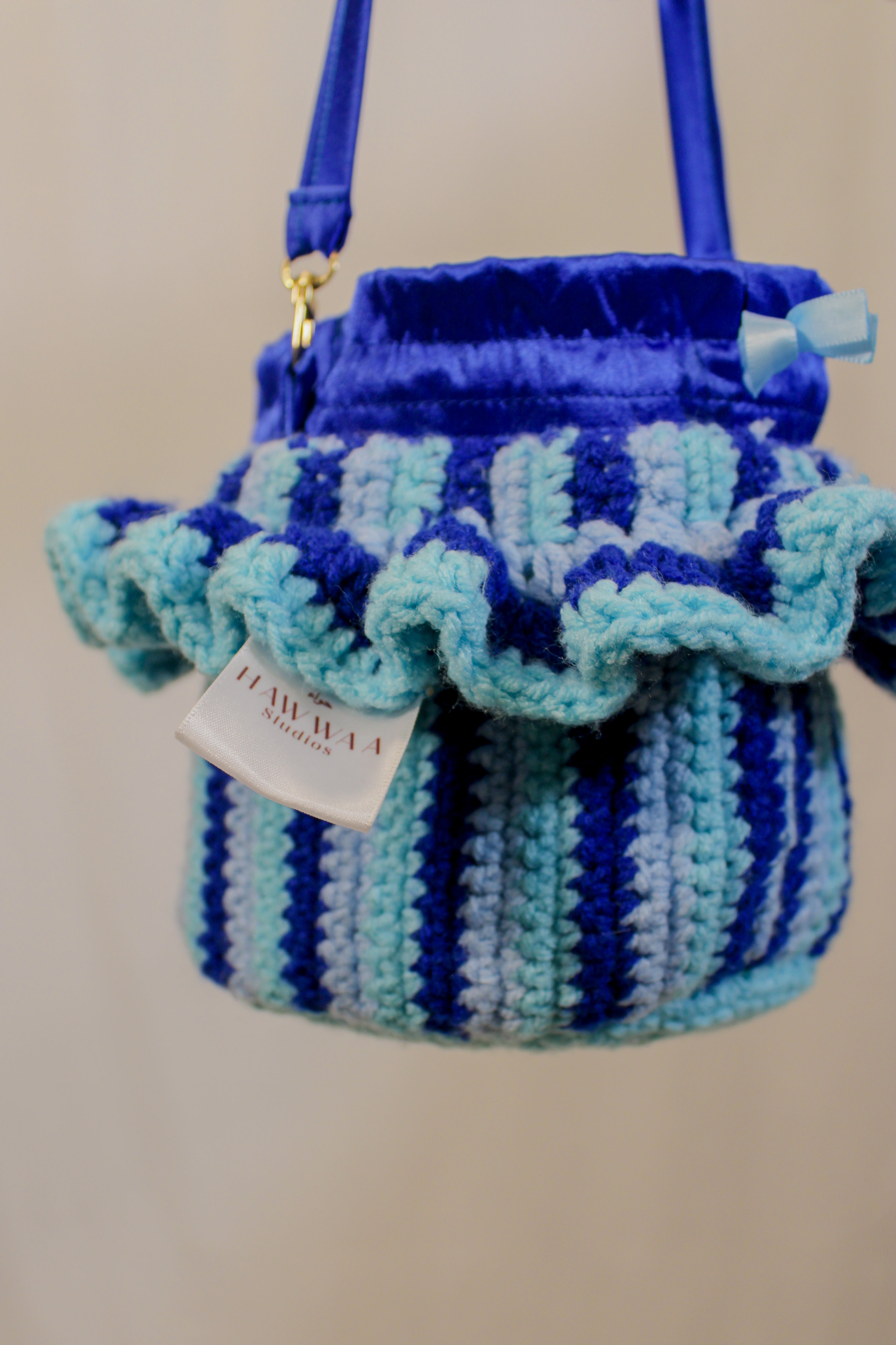 "Blueberry" Market Pouch Handbag - HAWWAA Studios