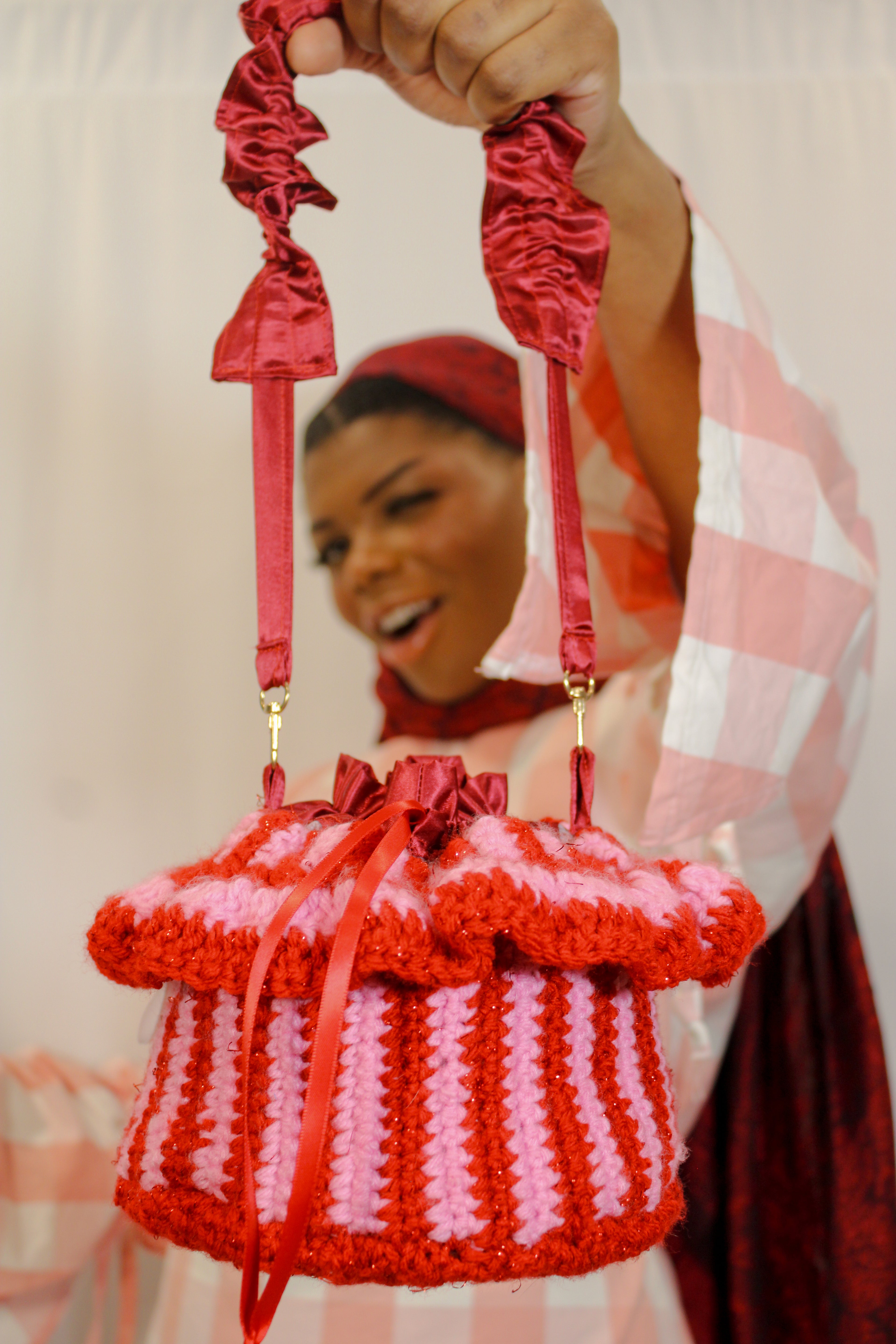 "Cherry BOMB" Market Pouch Handbag - HAWWAA Studios