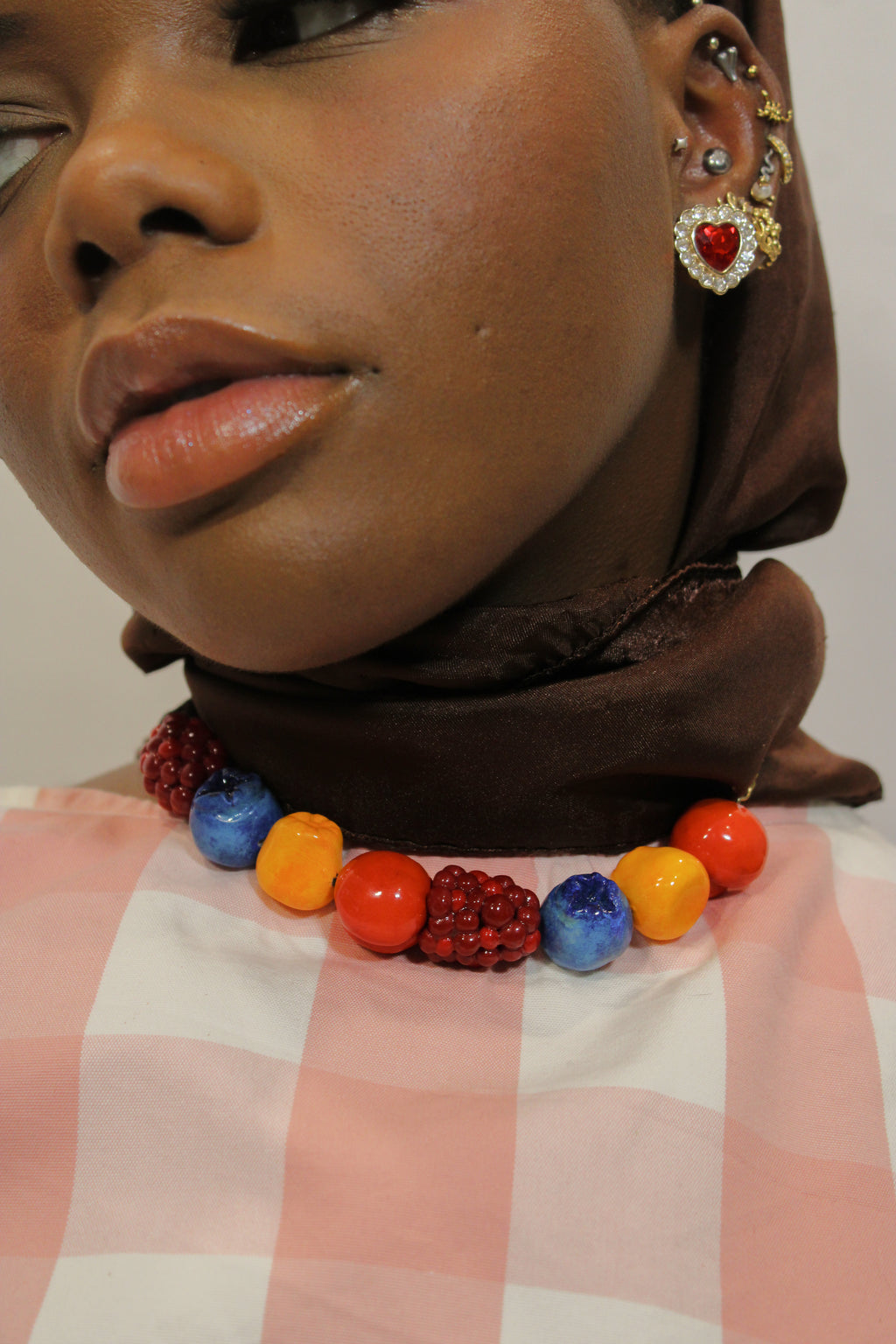 "Nature's Juice" Beaded Fruit Necklace - HAWWAA Studios