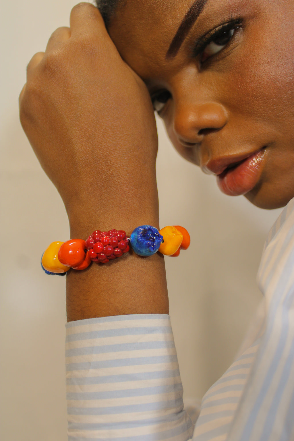 "Nature's Juice" Beaded Fruit Bracelet - HAWWAA Studios