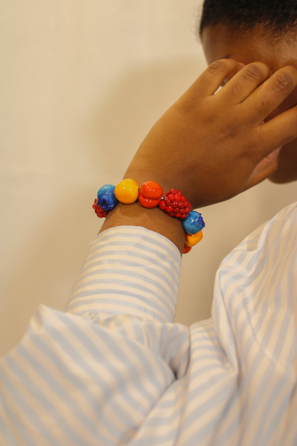 "Nature's Juice" Beaded Fruit Bracelet - HAWWAA Studios