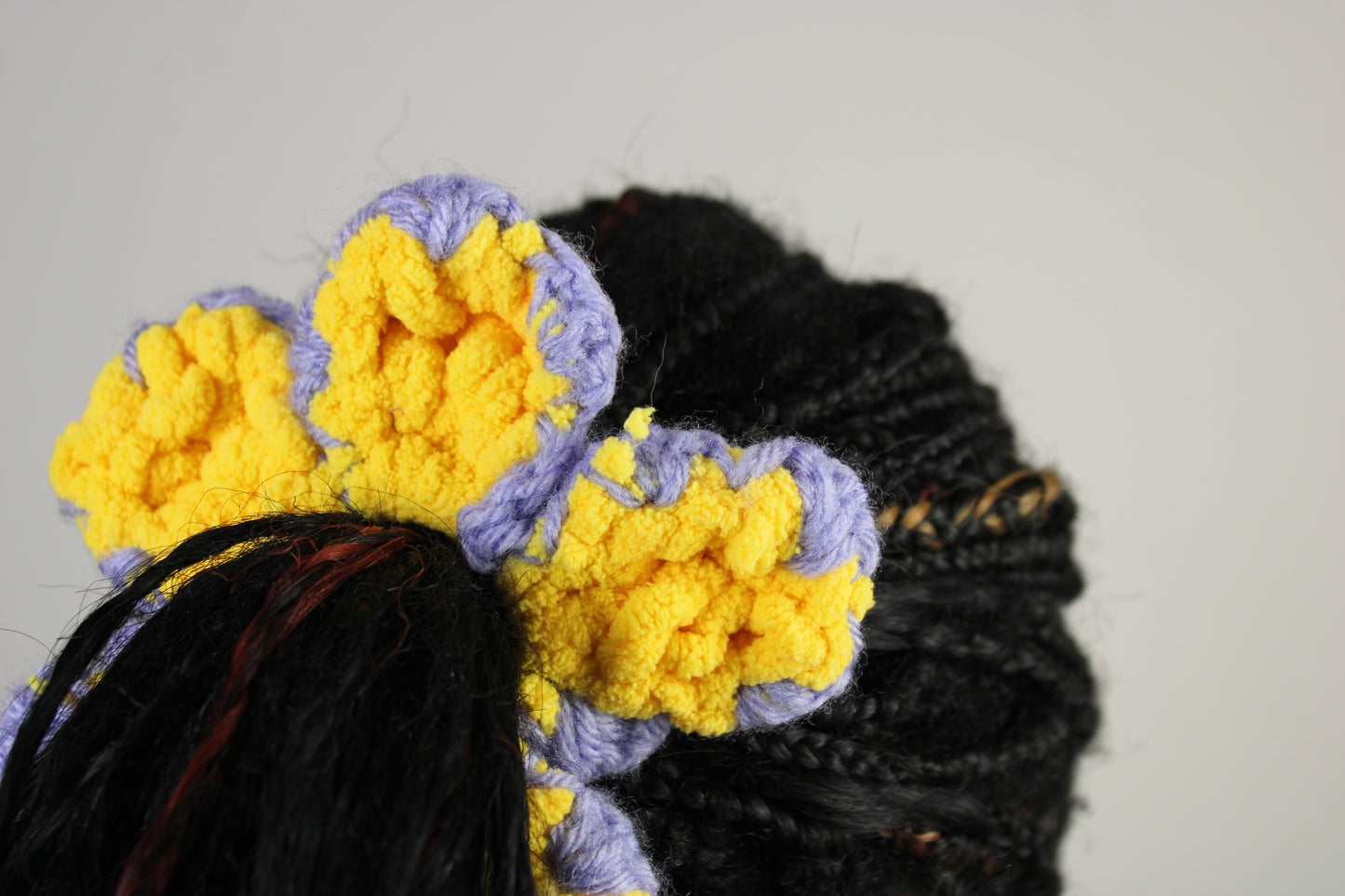 "Spring" Crochet Flower Scrunchie