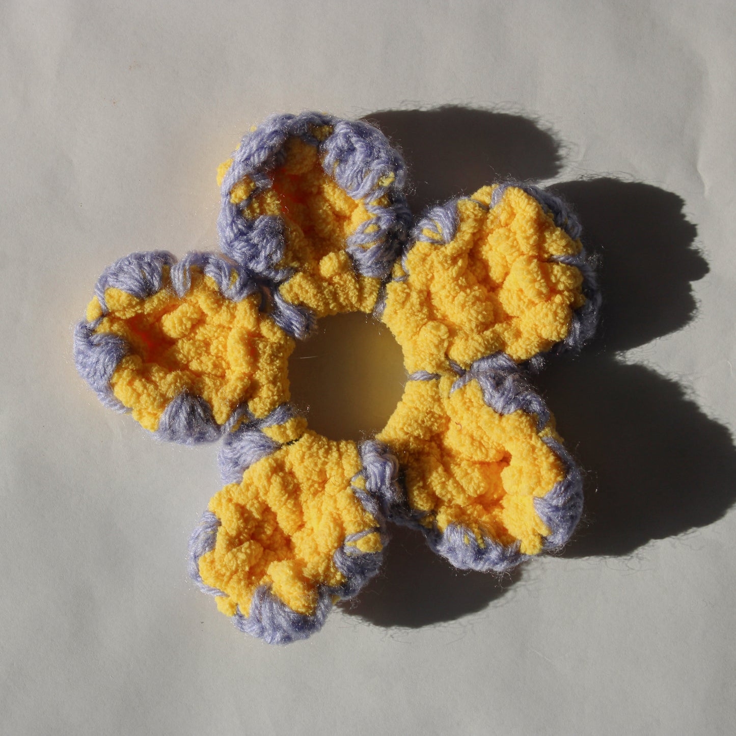 "Spring" Crochet Flower Scrunchie