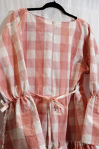 "Joyce" Pink Gingham X-Long Top - HAWWAA Studios