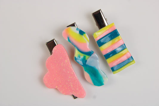 “Candy Floss” 3-Pack Hair Clips