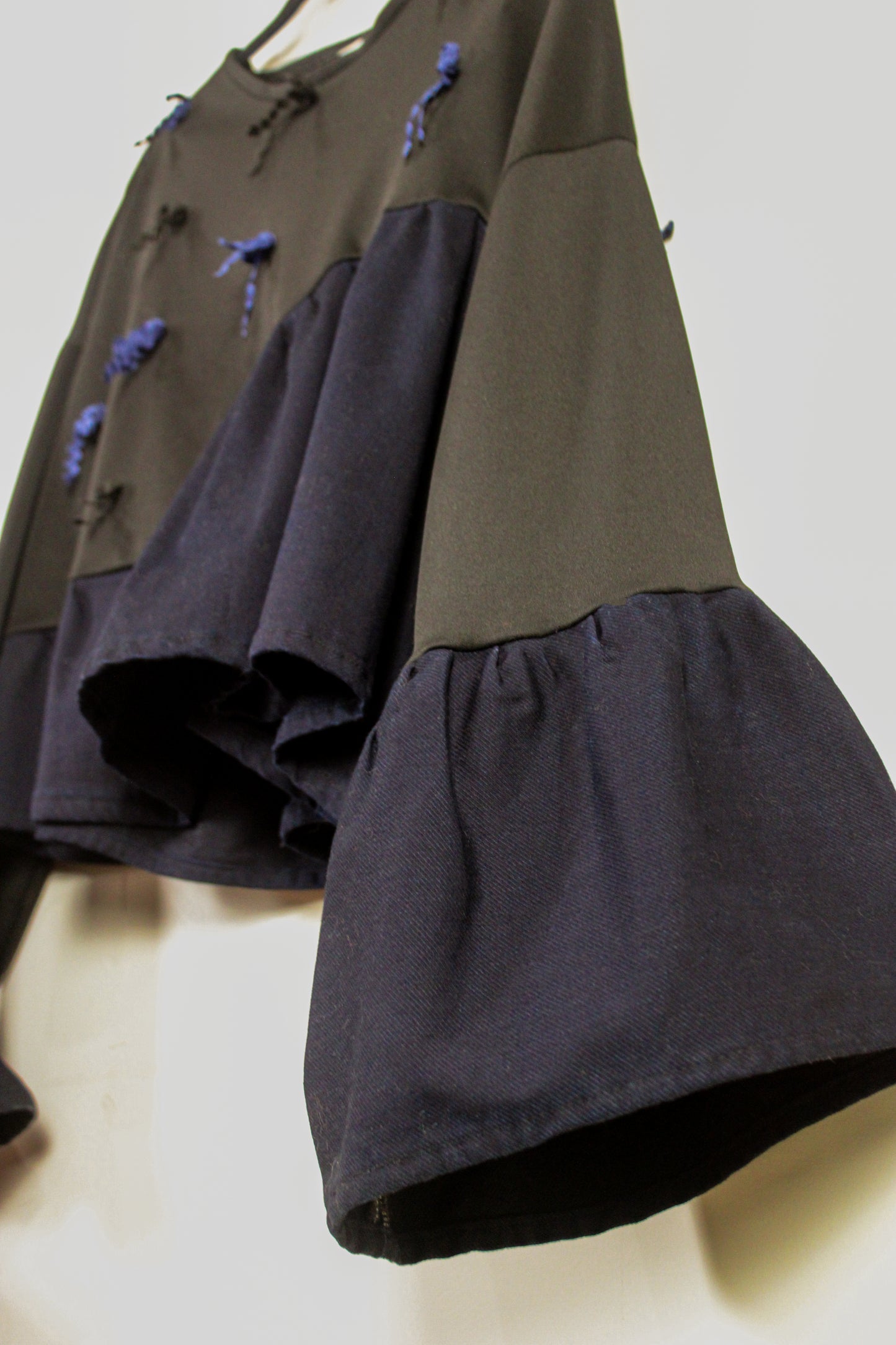 "Demi" Asymmetrical Ric-Rac Bow Top