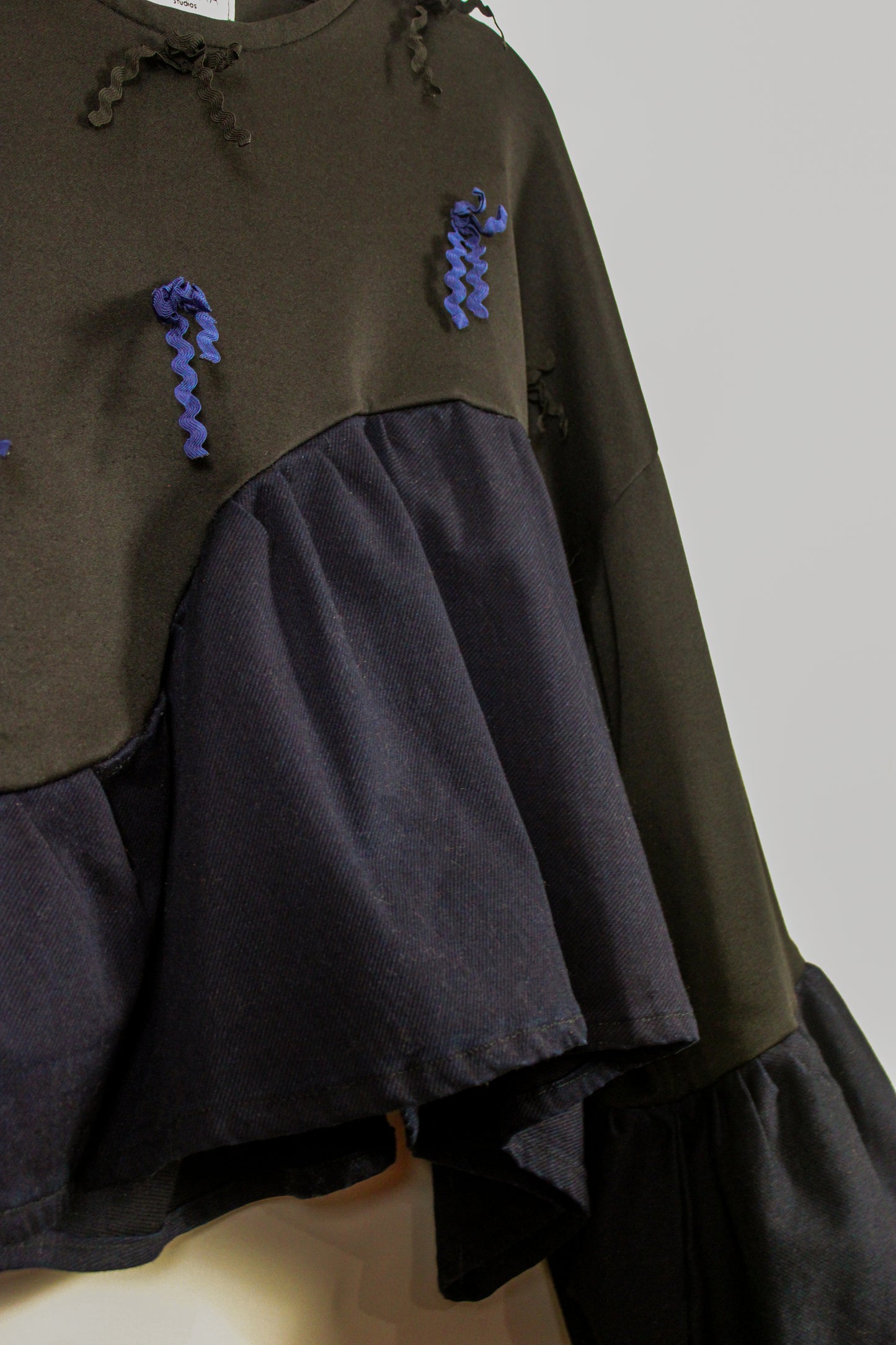 "Demi" Asymmetrical Ric-Rac Bow Top