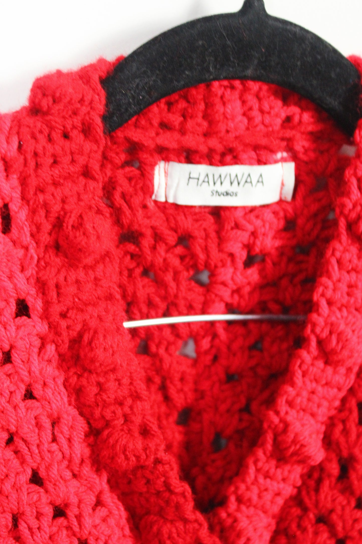 "To Do List" Color-blocked Crocheted Cropped Vest