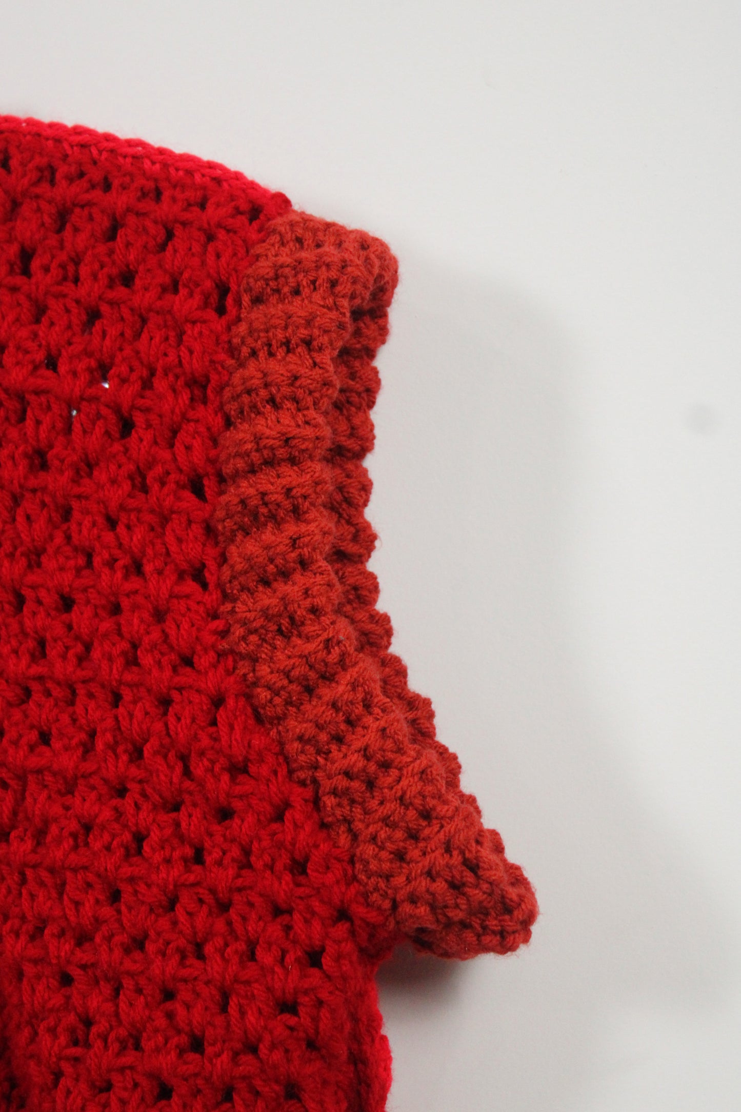 "To Do List" Color-blocked Crocheted Cropped Vest